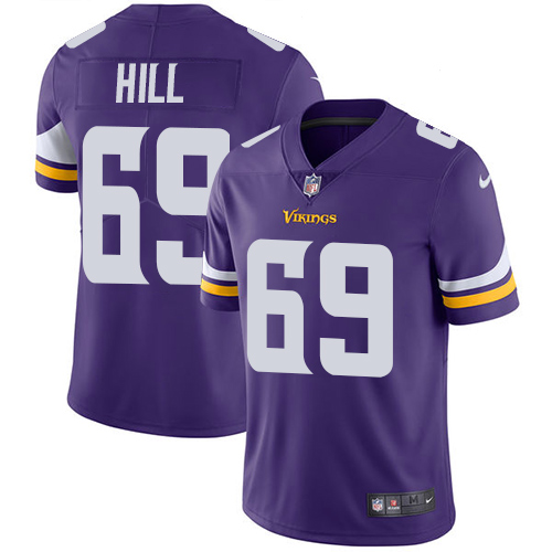 Minnesota Vikings #69 Limited Rashod Hill Purple Nike NFL Home Men Jersey Vapor Untouchable